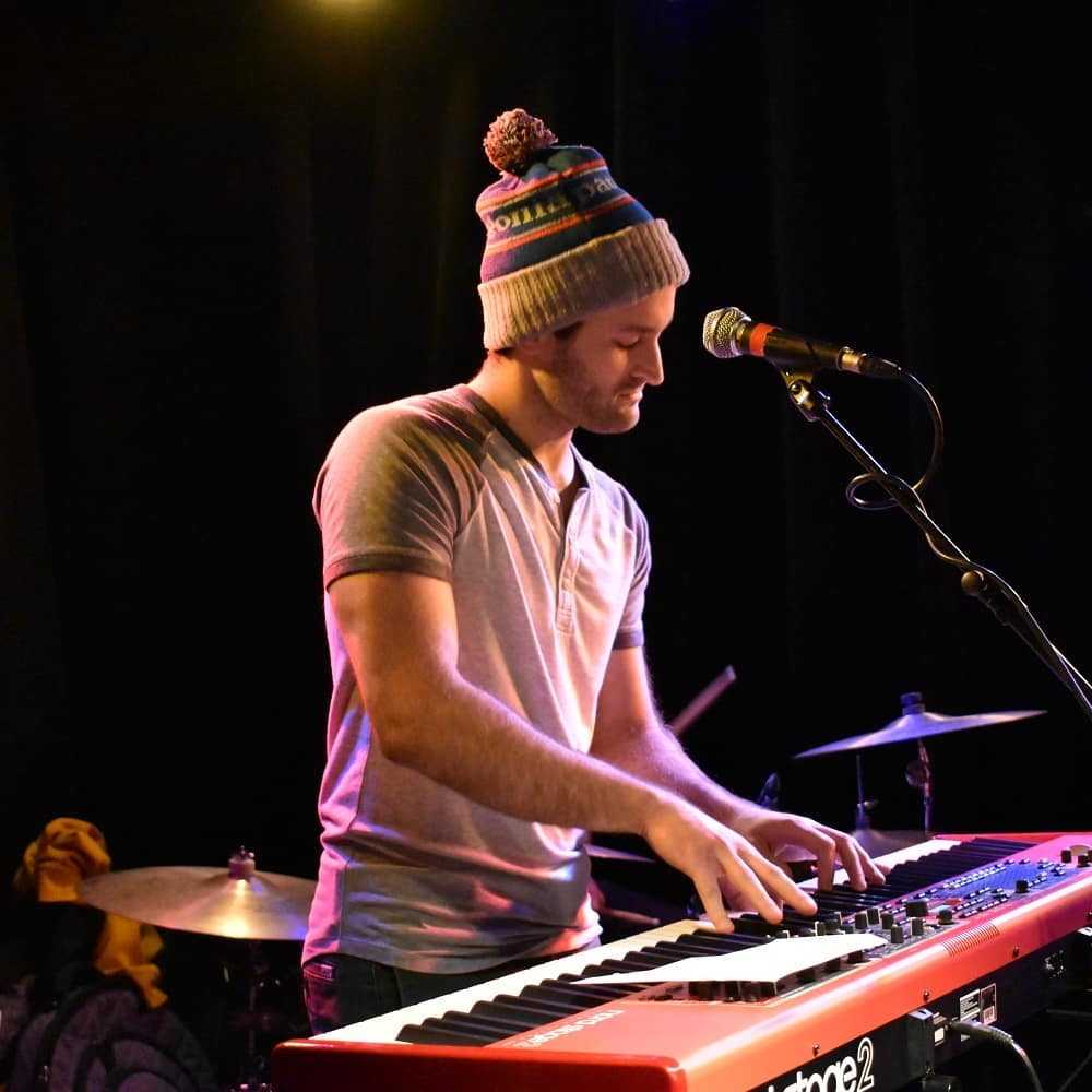 Nick Tiberi playing a Nord Stage 2 keyboard at Club Cafe in Pittsburgh, Pennsylvania.